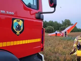 Wypadek pilota motolotni pod Żyrardowem