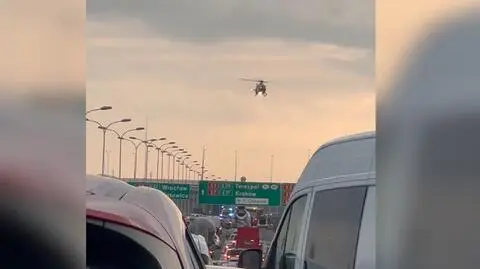 Karambol na wyjeździe z Warszawy, kolizja na autostradzie A2 