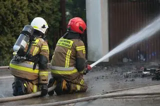 Pożar domu w Józefosławiu