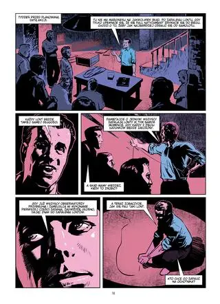 Plansze z komiksu "Akcja Bielany"