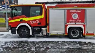 Zderzenie wozu gaśniczego i osobówki 