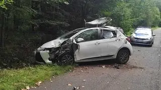 Kierująca toyotą yaris zderzyła się z łosiem