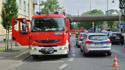 Pożar na dachu budynku