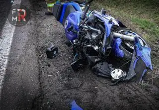 Zderzenie motocyklisty z autem. Ponad dwa promile i zakaz prowadzenia