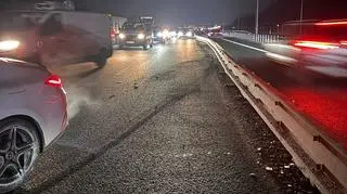 Zderzenie na S7 w pobliżu Niepiekła 