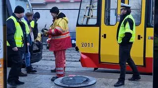 Zderzenie dwóch tramwajów przy Dworcu Wileńskim 