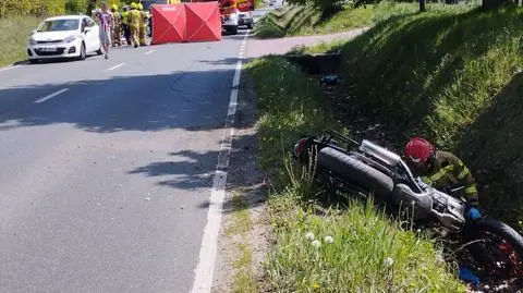 Wypadek z udziałem motocyklisty w Garwolinie 