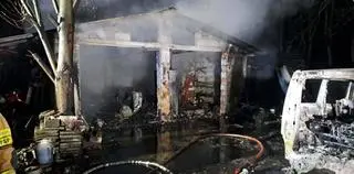 Pożar pod Grodziskiem Mazowieckim