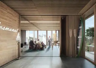 Nowy budynek bosmanatu w Porcie Czerniakowskim - wizualizacja