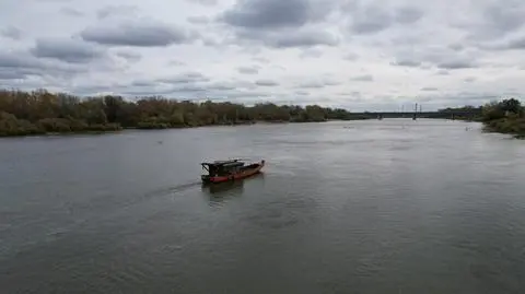Wisła w Warszawie z repliki Szkuty Oskar Kolberg