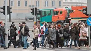 Tłok na placu Bankowym