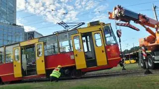 Wykoleił się tramwaj na rondzie Radosława