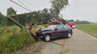 Mężczyzna rozbił latarnię 