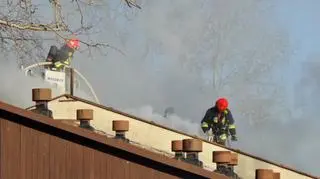 Pożar pustostanu przy Sokolej