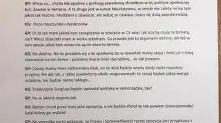 Stenogram rozmowy