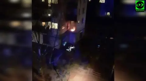 Pożar w bloku przy Sobieskiego