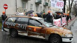 Protest taksówkarzy