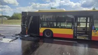 Pożar autobusu na Ursynowie