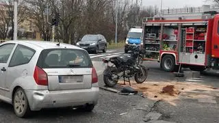 Wypadek na skrzyżowaniu Mehoffera i Strumykowej