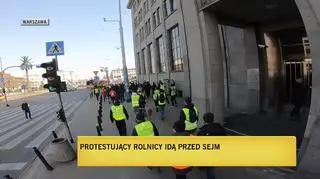 Protest rolników przeniósł się przed Sejm