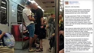 Agresywny mężczyzna w metrze