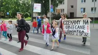 Protest przy ulicy Stawki