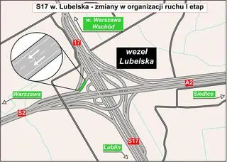 Zmiany w organizacji ruchu na węźle Lubelska