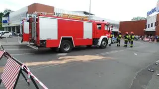 Potrącenie na terenie centrum handlowego