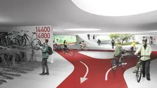 Projekt Polska 2118 - parking dla rowerów