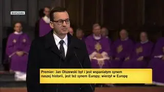 Premier Morawiecki wspomina Jana Olszewskiego