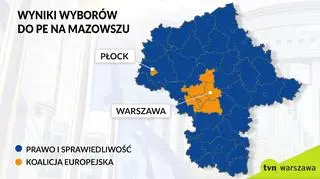 Wyniki głosowania do PE na Mazowszu