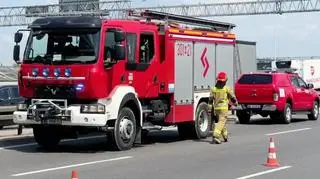 Zderzenie na S8 na wysokości węzła Modlińska