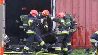 Pożar samochodu w Sadowej