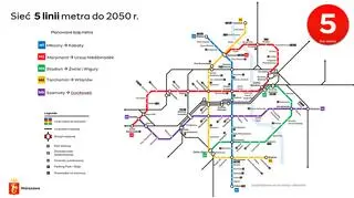 Pięć linii metra, plan ratusza