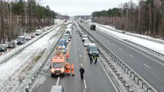 Wypadek na S8 pod Warszawą