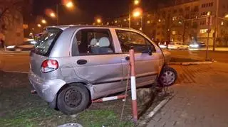 Wypadek z udziałem trzech aut na Ochocie