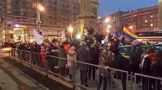 Protest na placu Konstytucji