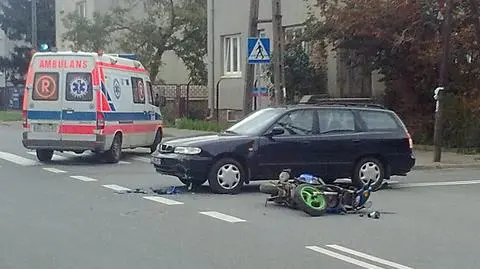 Ursus: zderzenie skutera z samochodem