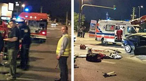 Modlińska: trzy osoby ranne i zablokowane skrzyżowanie