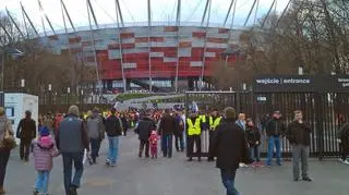 Kibice w drodze na mecz Legia vs Sevilla