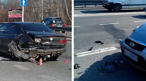 Rozpędzony ford wjechał w opla 