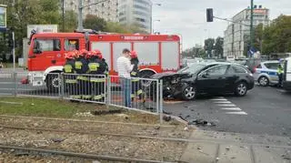 Czołowe zderzenie na al. Niepodległości