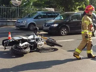 Wypadek z udziałem motocyklisty 