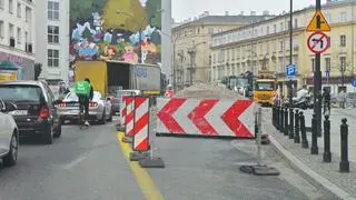 Prace na placu Pięciu Rogów