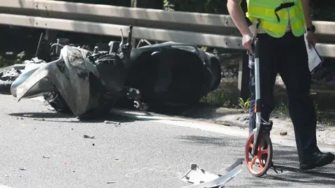 Wypadek z udziałem skuterzysty 