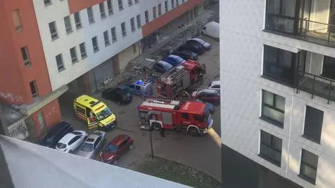 Pożar na Woli, jedna osoba trafiła do szpitala