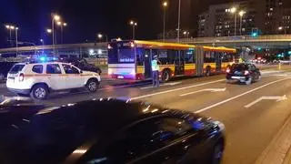 Zderzenie autobusu z innym pojazdem