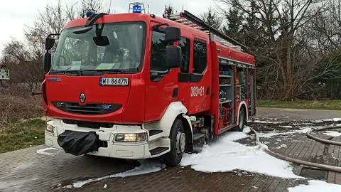 Pożar wybuchł w domu jednorodzinnym na Mokotowie