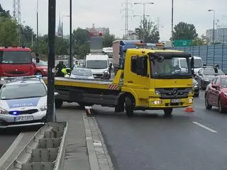 Kolizja w alei Prymasa Tysiąclecia 