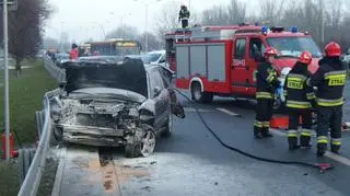 Wypadek na Wisłostradzie